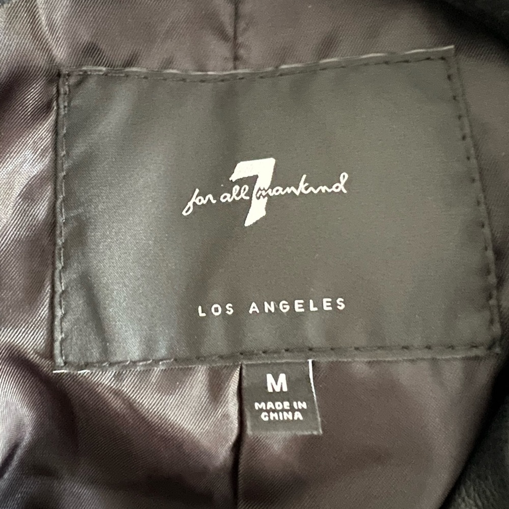 7 for all mankind vegan leather jacket - Picture 7 of 8